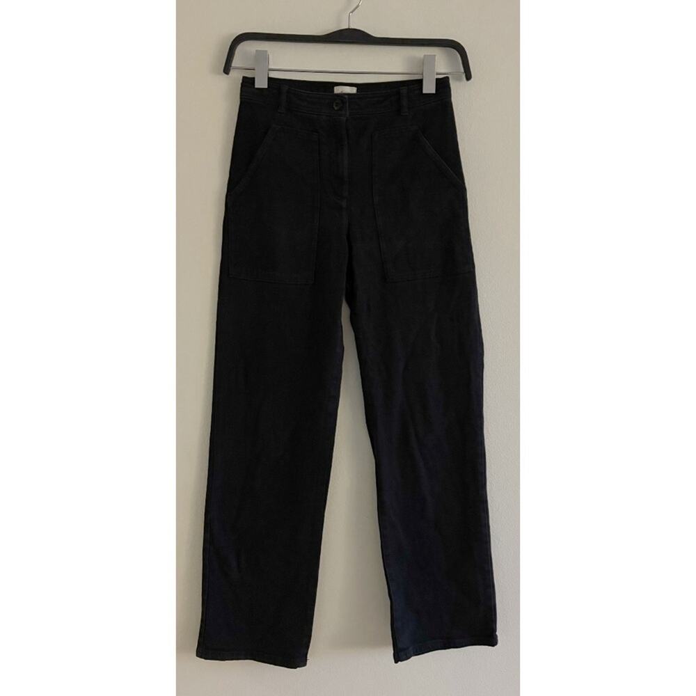 Wilfred Free Black High Waisted Wide Leg Pants Size 2